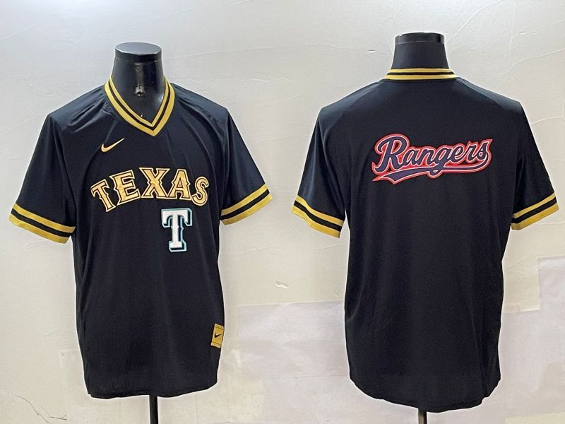 Men Texas Rangers Blank Black Gold Game 2025 Nike MLB Jersey style 9->texas rangers->MLB Jersey